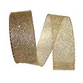 Reliant Ribbon Reliant Ribbon 97713W-990-40J 20.5 in. 25 Yards Grand Net Glitter Wired Edge Ribbon; Gold & Silver 97713W-990-40J